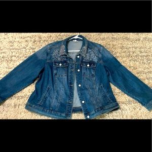 Denim Jacket with Embellishments size 2x